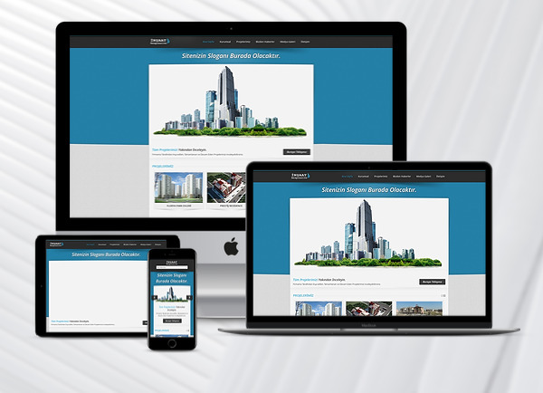 İnşaat Şirketi İnternet Sitesi Müteahhitlik Firması Hazır Web Paketi Teknovadi Contractor