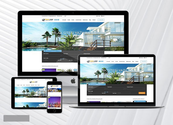 Gayrimenkul Web Sitesi Emlak İnternet Sitesi Hazır Web Paketi Teknovadi Domicile