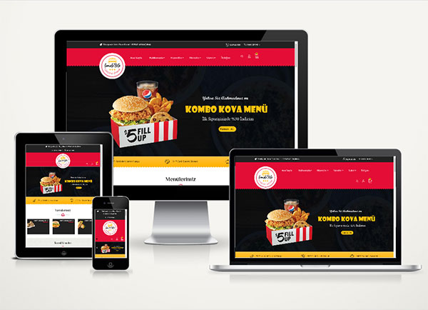 Fast Food İnternet Sitesi E Ticaret Hazır Yemek Web Paket pepper