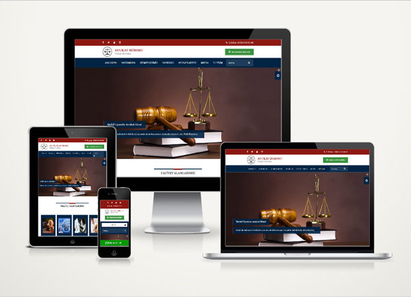 Avukat Hukuk Bürosu İnternet sitesi Hazır Web Paket Jus