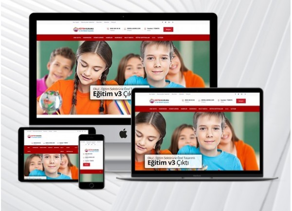 Okul Web Sitesi Eğitim Kurumu İnternet Sitesi Hazır Web Paket Teknovadi School