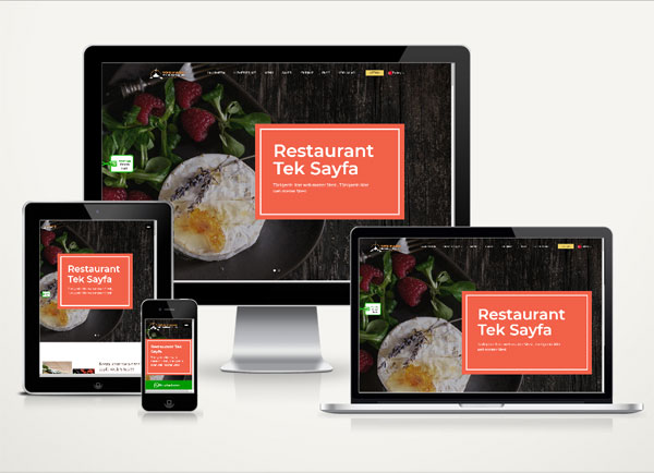 Restoran Web Sitesi Hazır Web Paketi onepage