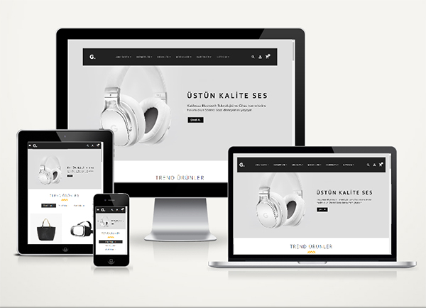 Teknolojik Elektronik Ürün Online Satış Sitesi E Ticaret Hazır Web Paket Earphones