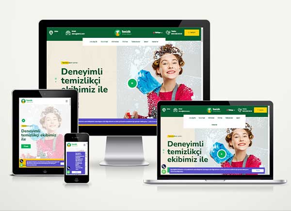 Temizlik Şirketi Sitesi Hazır Web Paketi hygiene