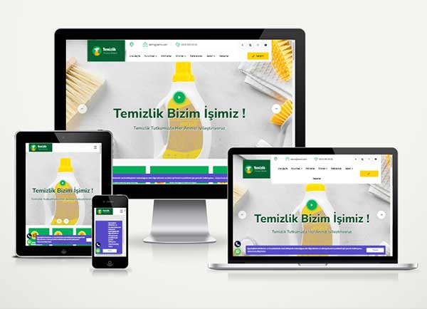 Temizlik Şirketi Sitesi Hazır Web Paketi limpid