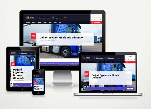 Nakliye Lojistik Şirketi Sitesi Hazır Web Paketi shipment