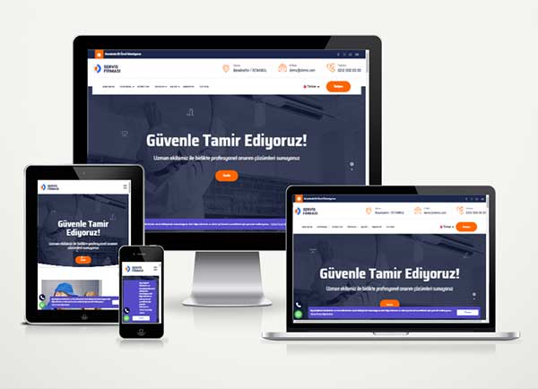 Kombi Klima Beyaz Eşya Teknik Servis Sitesi Hazır Web Paketi care