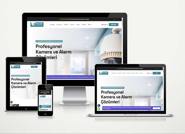 Kamera Alarm Sistemleri İnternet Sİtesi Hazır Web Paketi security alert