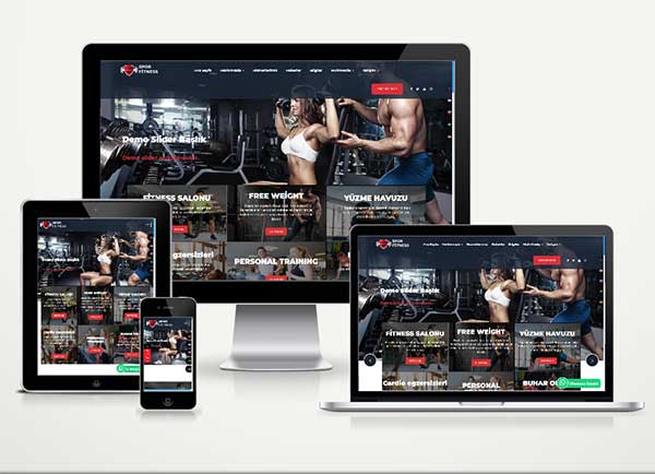 Fitness Spor Salonu Sitesi Hazır Web Paketi muscle