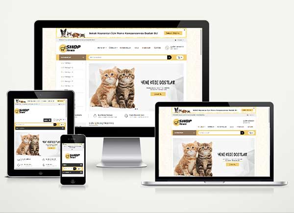 Evcil Hayvan Ürünleri Satış Sitesi Petshop E-Ticaret Hazır Web Paket Cats